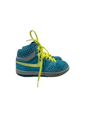 Nike Dunk High GS Polka Dot Teal Neon Yellow Volt Sneakers Youth Size 6Y